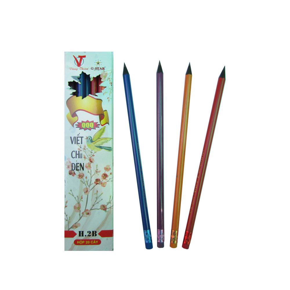Combo Hộp 12 chiếc bút chì gỗ DẺO hiệu GSTAR H2B AAA/BBB/CCC/III/NNN/MMM/QQQ/HHH