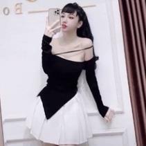 Áo kiểu nữ bẹt vai phối dây chéo bún tà nhọn chất vải thun Borip [Hàng Đẹp] | BigBuy360 - bigbuy360.vn