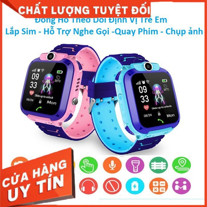 [HOT] Đồng Hồ Thông Minh Định Vị Trẻ Em Q12, Đồng Hồ Giám Sát, Gọi Điện, Video Call, Chống Nước Ip67, Bảo Hành 12 Tháng