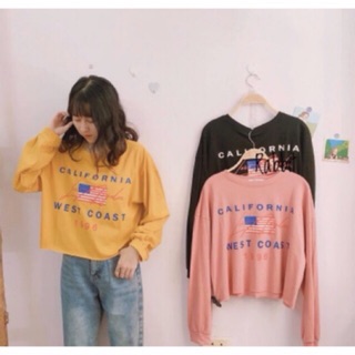 Áo crtop cờ mỹ ( phom unisex)