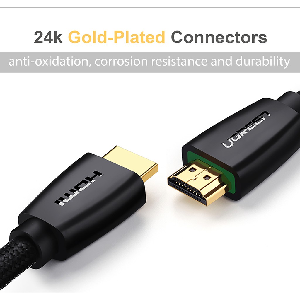 Dây Cáp HDMI 2.0 Full 4K 60Hz Sợi Dù Siêu Bền Ugreen HD118 - BH 18T Chính Hãng