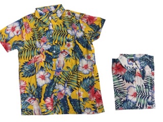 Áo sơ mi hawaii hoạ tiết chất mát