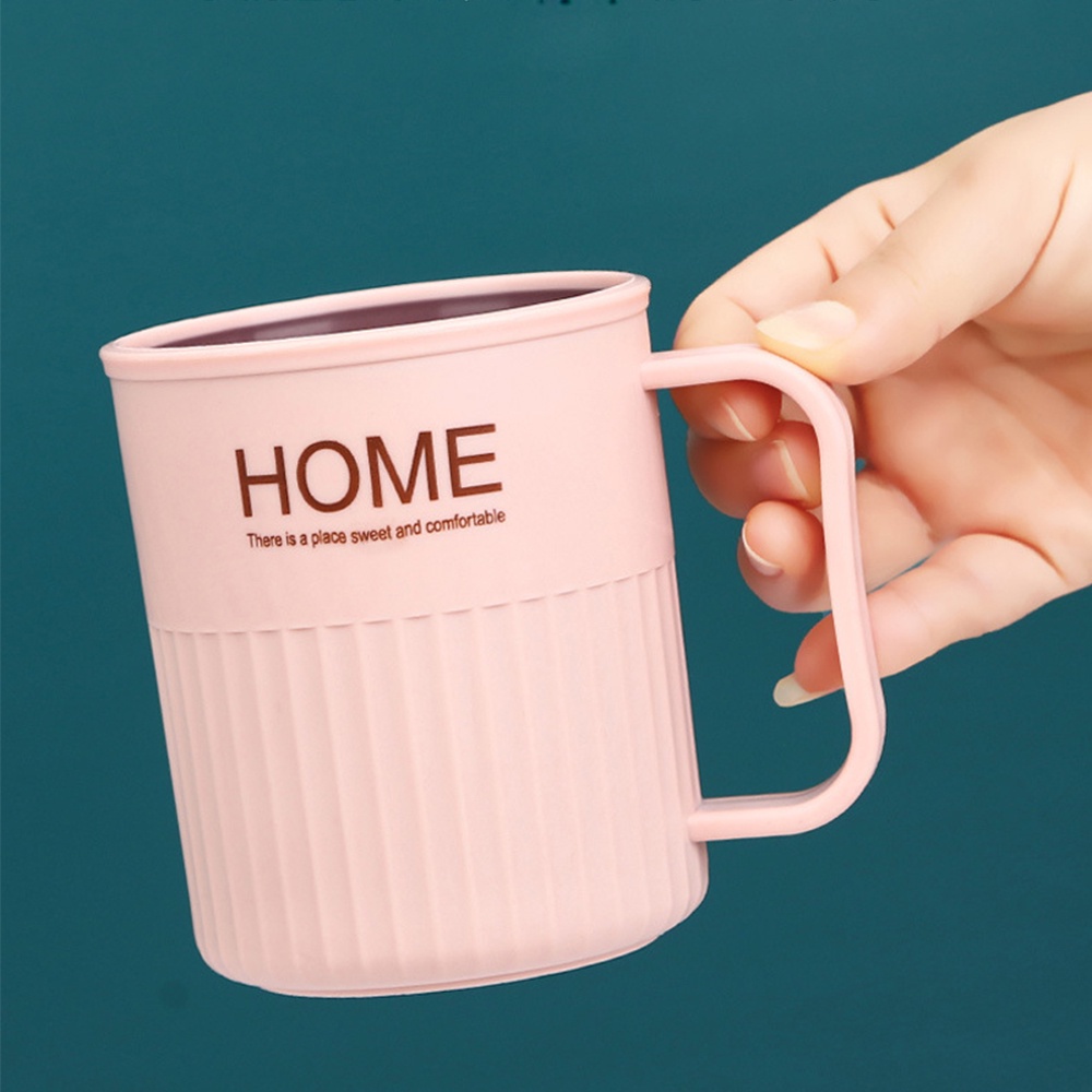 [Tổng Kho Sỉ] Cốc Uống Nước Home 2 Lớp - Ly Đánh Răng Có Tay Cầm