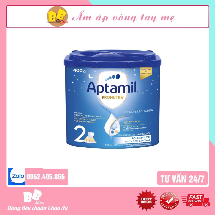 Sữa Aptamil Đêm Nội Địa Đức Mẫu Mới -  Sữa Aptamil Ban Đêm Cho Bé Ngủ Ngon Chính Hãng 400g