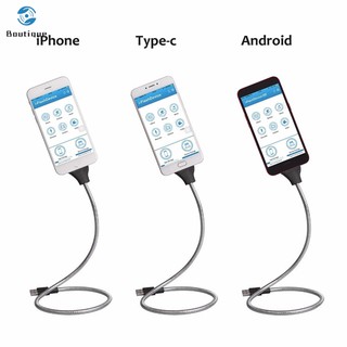 ✿♥▷ Lazy Flexible Stand Up Charging Cable Coiled Holder for iPhone Android Type-C