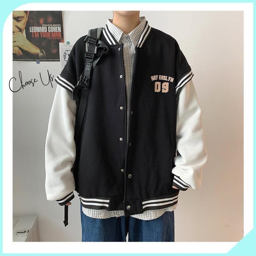 [Hàng Thu Đông] ÁO KHOÁC BOMBER PHỐI TAY TRẮNG 09 TRẺ TRUNG HÀN QUỐC | BigBuy360 - bigbuy360.vn