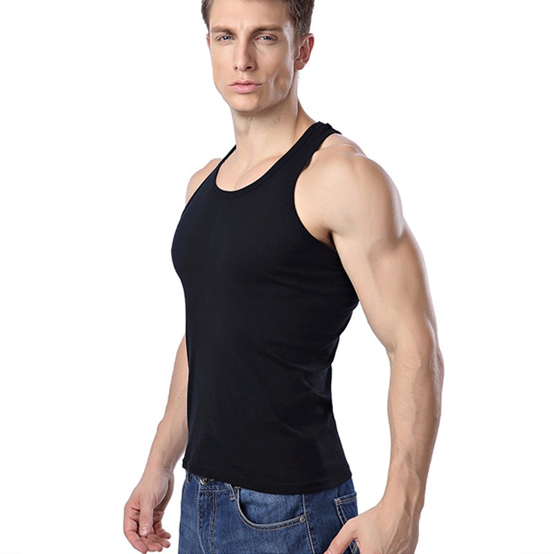 Áo Thun Thể Thao Sát Nách Chất Liệu Cotton Cho Nam