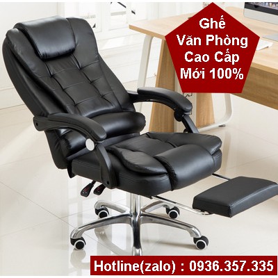 [Hàng New] Ghế Xoay Văn Phòng Có Massage Lưng Kèm Để Chân Cao Cấp - Ghế Da Giám Đốc Có Matxa Thư Giãn | BigBuy360 - bigbuy360.vn