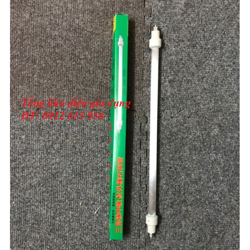 Bóng đèn quạt sưởi, máy sưởi, thanh Nhiệt tủ sấy, loại bóng halogen thẳng không dây vặn ốc 2 đầu 300W