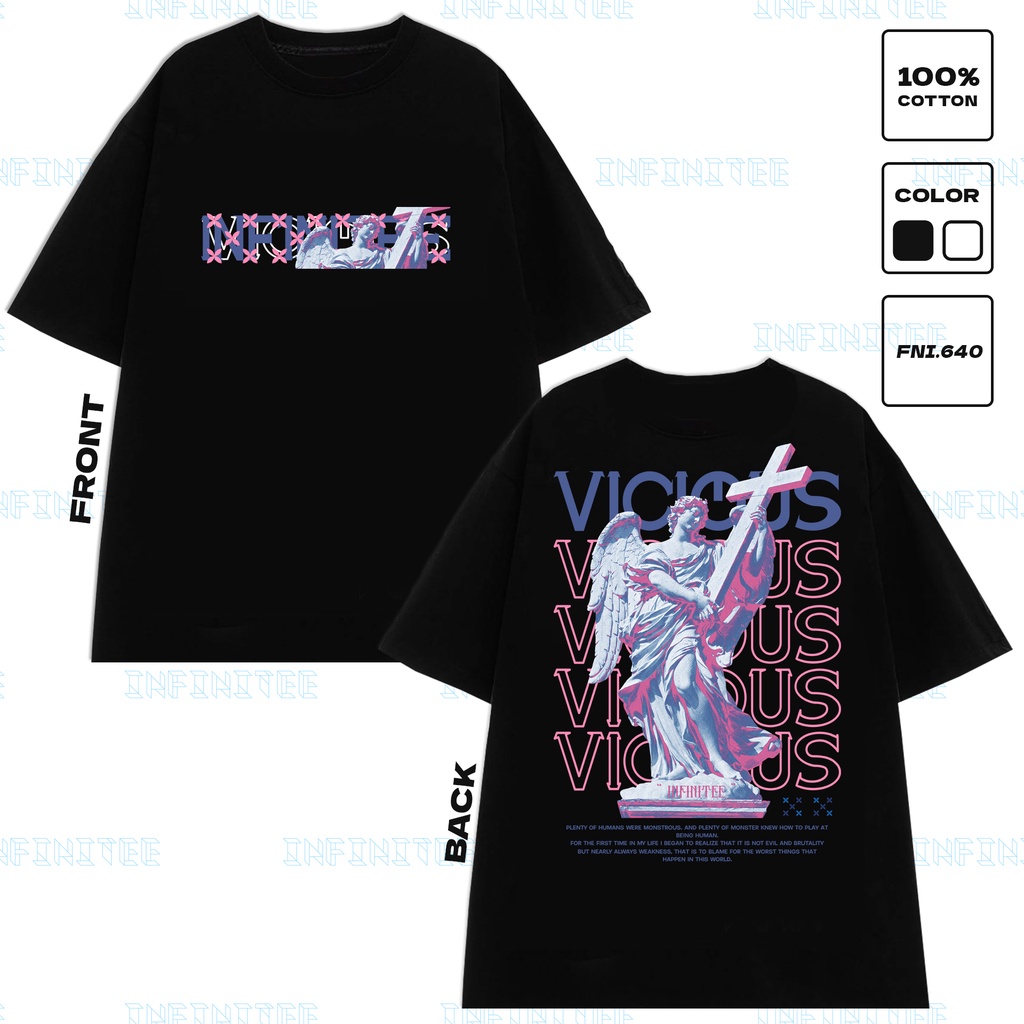 Áo thun INFINITEE Fni0640, Thun 100% Cotton - form rộng Unisex.