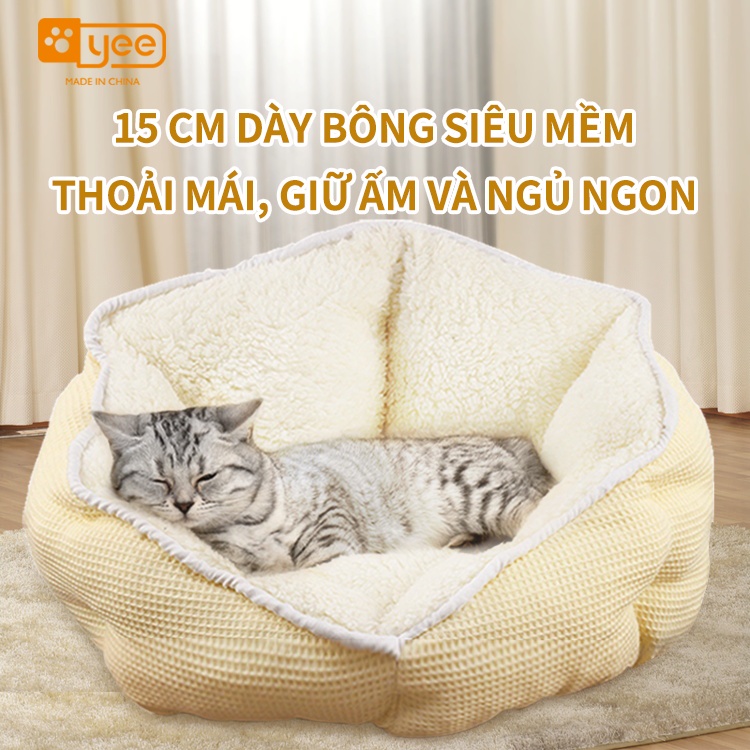 Yee giường mèo Ghế sofa mèo Vật liệu nhung Bắc Cực dễ giặt và chống mài mòn thoáng khí rửa máy thích hợp cho chó mèo nhỏ