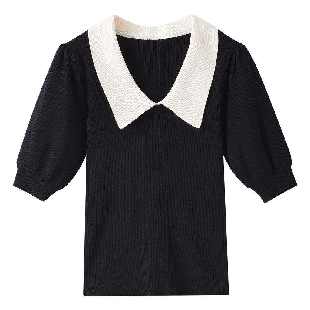 Áo Polo Dệt Kim Đa Năng Thời Trang Mùa Xuân Mới Dành Cho Nữ