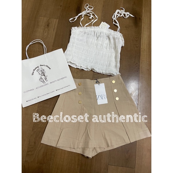 CÓ SẴN-QUẦN SHORT ZARA AUTH MÀU BE SIÊU TÔN DA