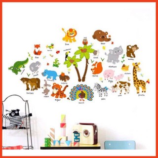 Decal dán tường ⚡FREE SHIP⚡ Tranh dán tường Tiếng anh nhiều chủ đề, kích thích khả năng ngoại ngữ của bé