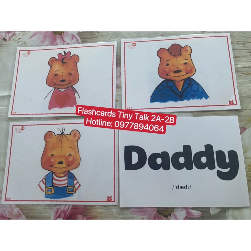 Flashcards  Tiny Talk 2A-2B dạy Tiếng Anh cho tre mầm nó  hiệu quả