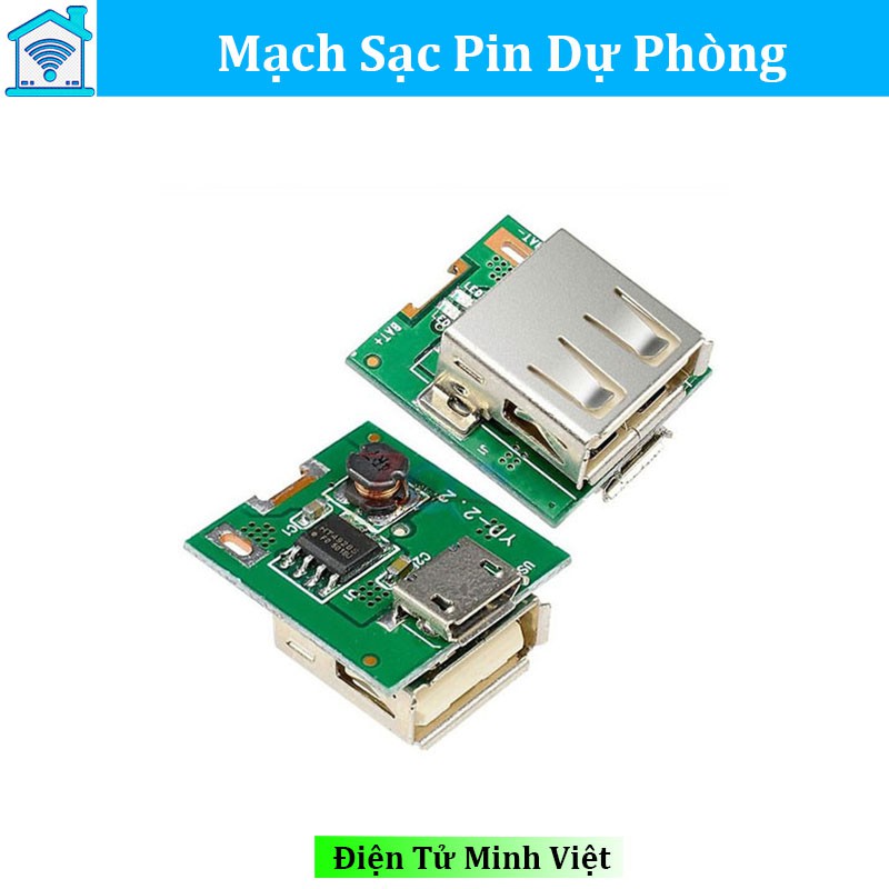 Mạch Sạc Dự Phòng Bản Nâng Cấp 5V-600MA 1A Có Đèn Báo