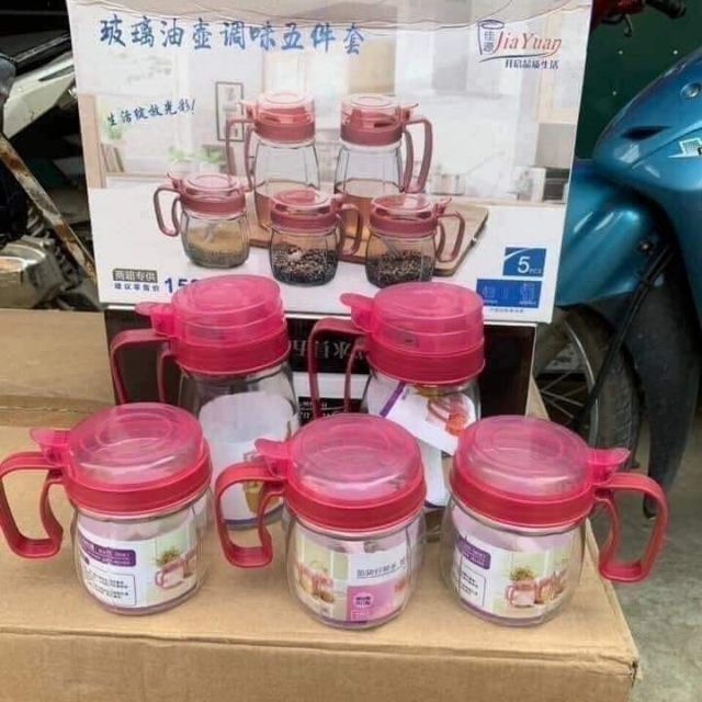 Set 5 hũ gia vị