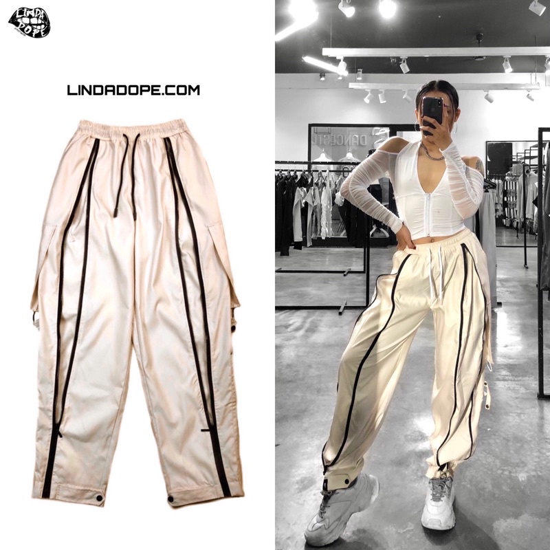 Quần Dây Kéo Jogger Begie
