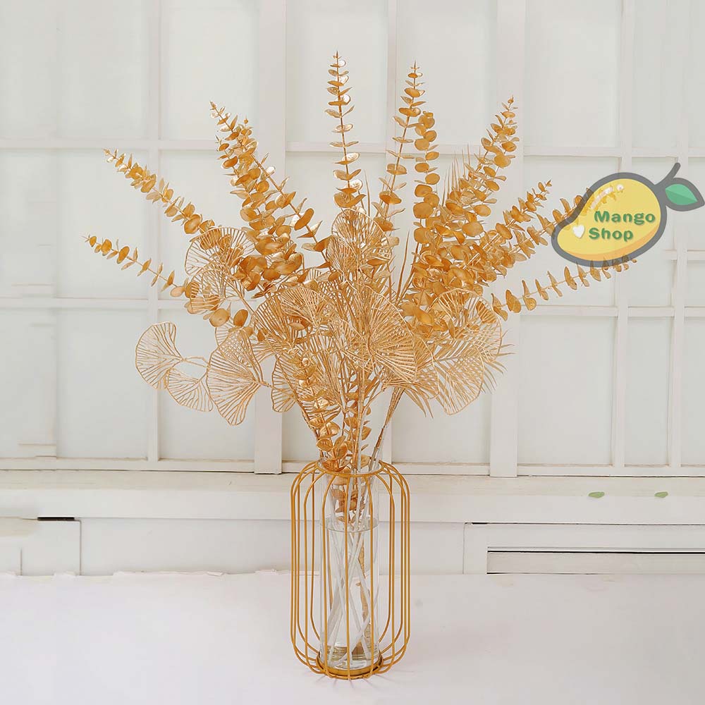 Cành Lá Rẻ Quạt Vàng Decor Trang Trí Chụp Ảnh