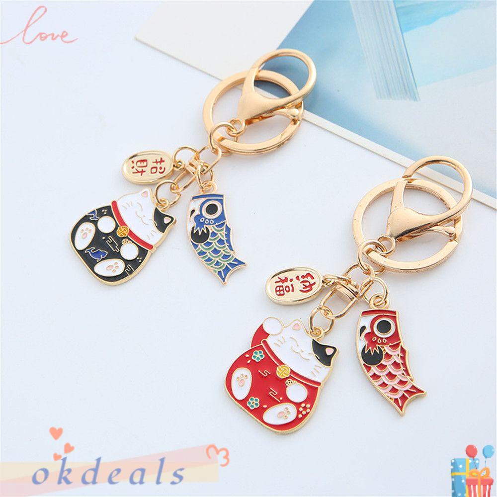 Okdeals Móc Khóa Hình Cá Koi Trang Trí Xe Hơi / Túi Airpods