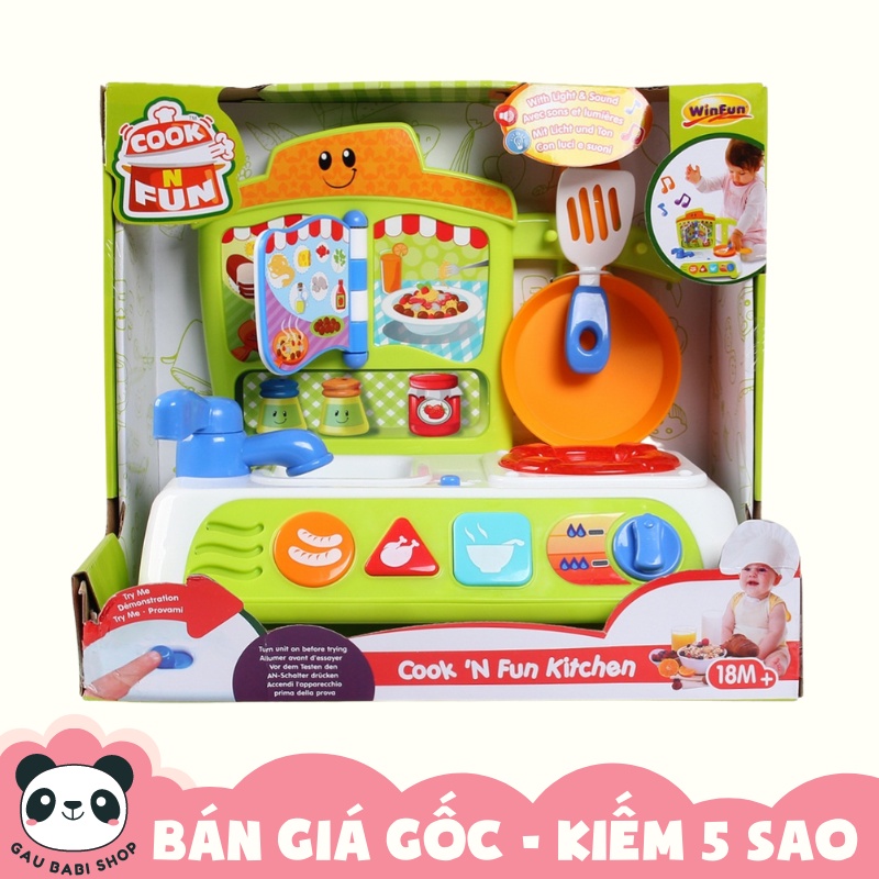 FREE SHIP !!! Bộ nhà bếp có đèn nhạc Winfun 0755