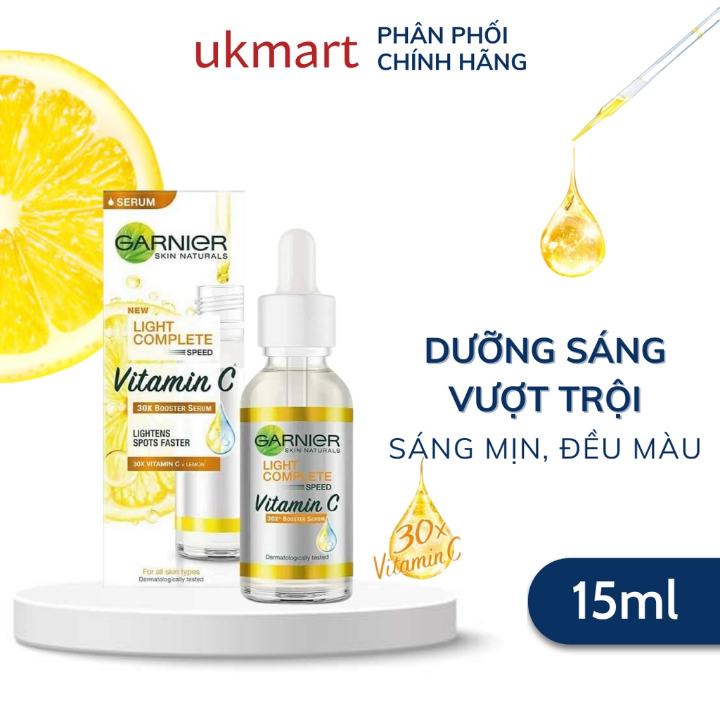 Tinh chất tăng cường sáng da mờ thâm Garnier