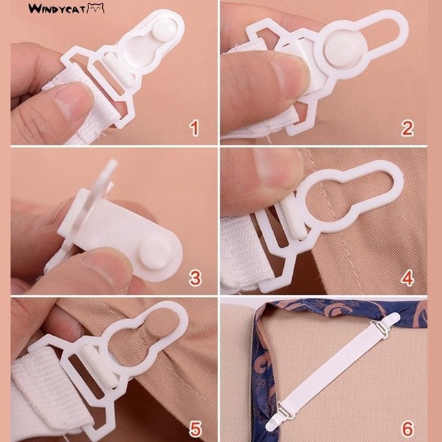 Set 4 dây kẹp cố định ga giường tiện dụng