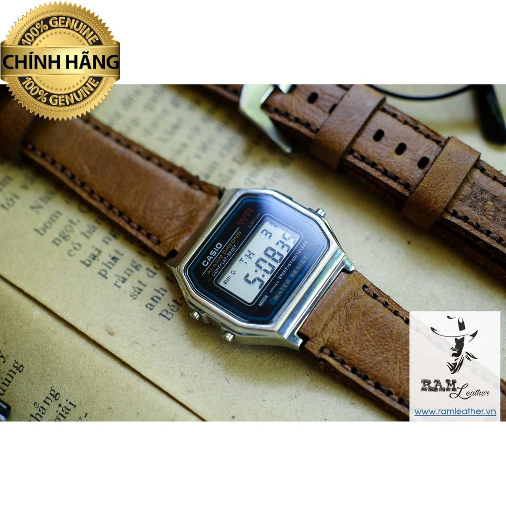 DÂY CASIO A159 DA BÒ THẬT VÀNG TƯƠI - RAM CLASSIC 1989 .