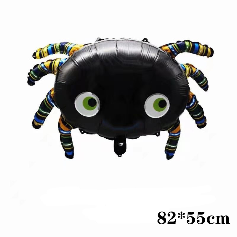 Bong Bóng Lá Nhôm Hình Nhện Trang Trí Halloween