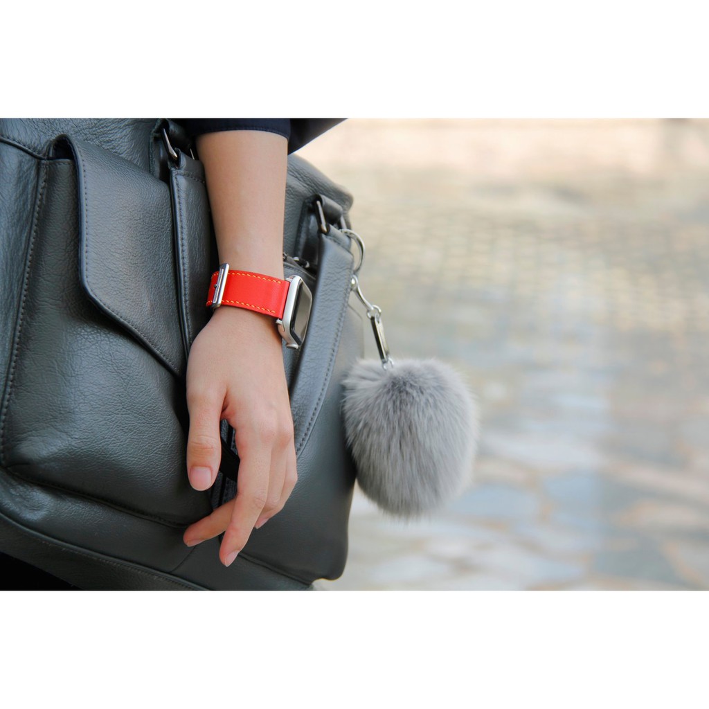 Dây đồng hồ Apple Watch màu Cam thương hiệu Lion Leather