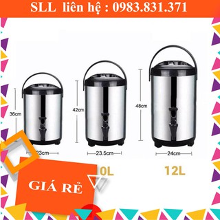 [GIÁ SỐC] (Loại inox 304 cán dày) Bình ủ trà inox  6l 8l 10l 12l