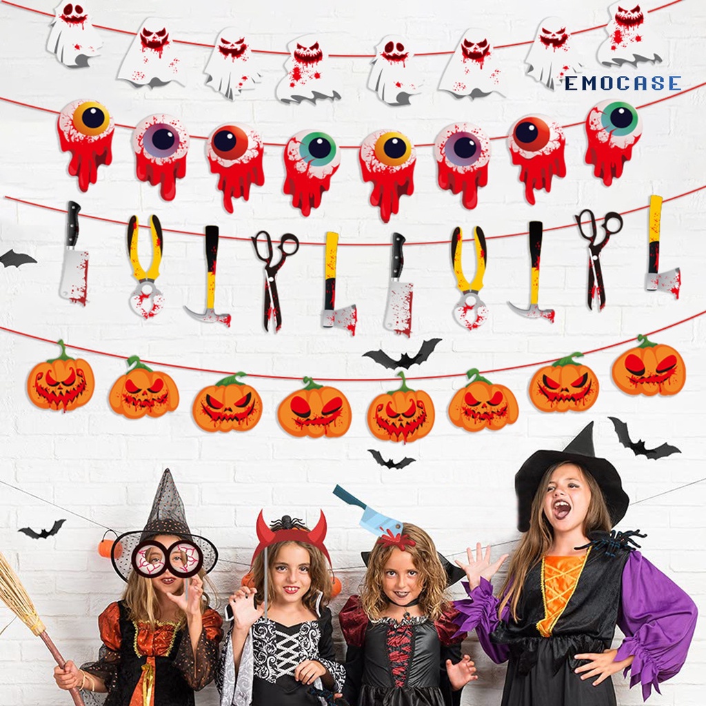 1 Set Giấy Trang Trí Halloween Kinh Dị Nhiều Màu Sắc