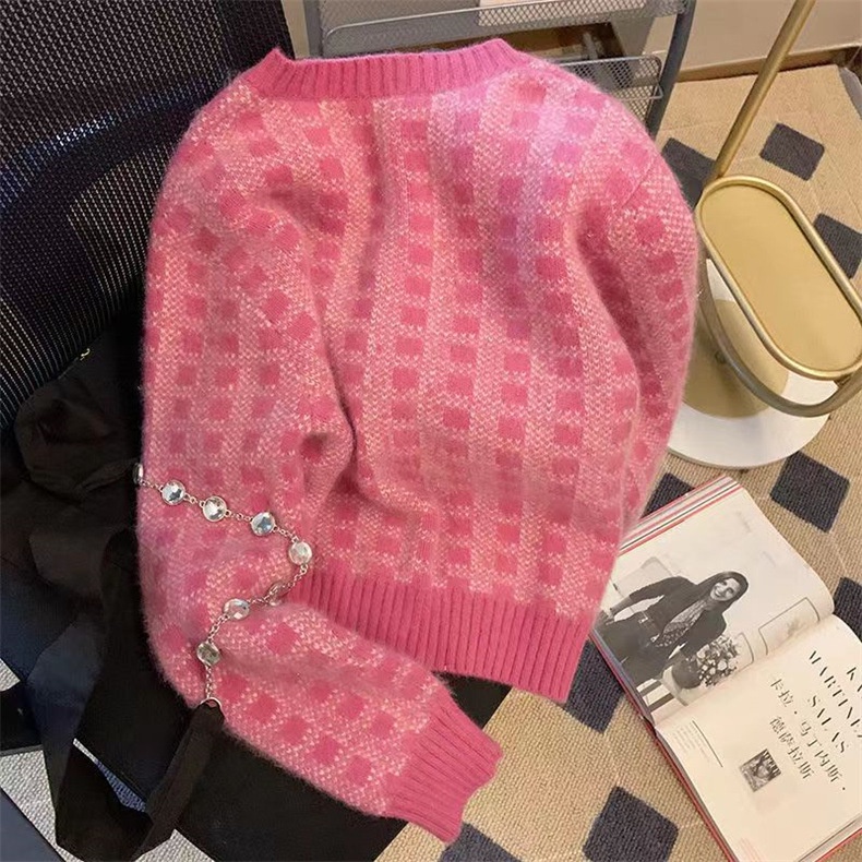 Áo Khoác Cardigan Dệt Kim Thiết Kế Xinh Xắn Cho Nữ, Áo Khoác Cardigan Nữ Cổ Tròn Hoạ Tiết AK13