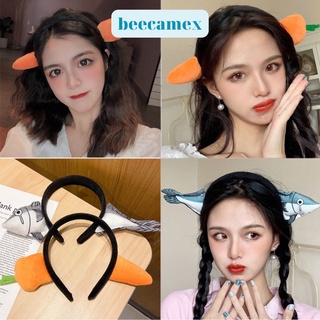 Cài tóc cà rốt, bờm cá rửa mặt trang điểm chống trượt dễ thương