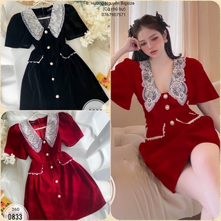 70-90kg bigsize đầm xinh sang trọng phối ren d833