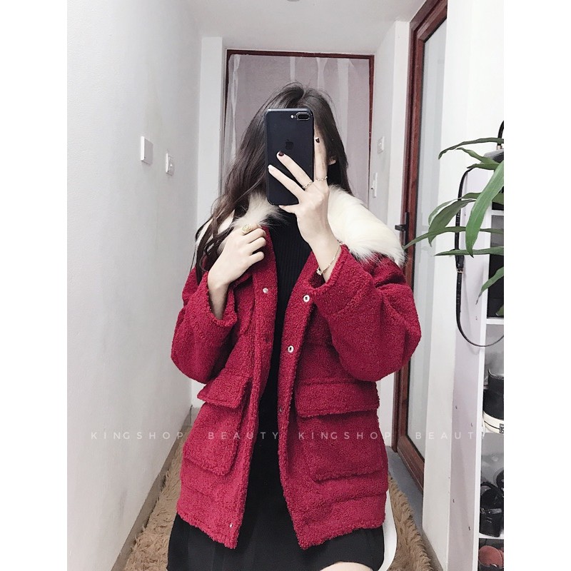 [ Về Hàng Sale sốc ] Áo Khoác Dạ Cổ lông chuẩn l1 ( Ảnh Thật ) | BigBuy360 - bigbuy360.vn