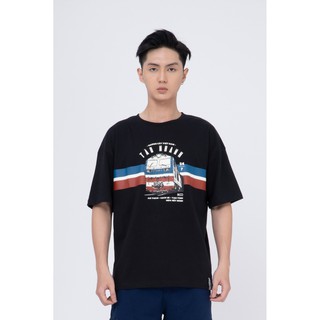  Áo Thun BOO Nam Oversize Dáng Rộng 100% Cotton In Graphic Tàu Nhanh Trước Ngực