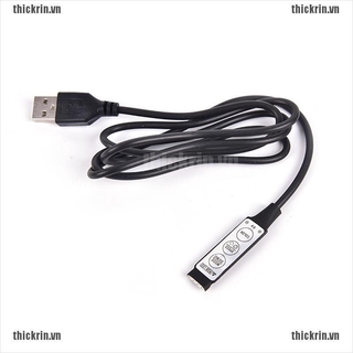 <Hot~new>DC 5V USB LED RGB Controller 3Key 4Pin Remote Controller For LED Strip Light
