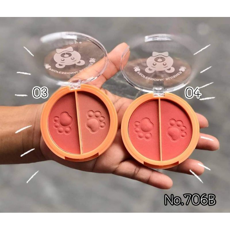 Phấn Má Hồng 2 Ngăn Anylady Bear Blush 706B Siêu Xinh