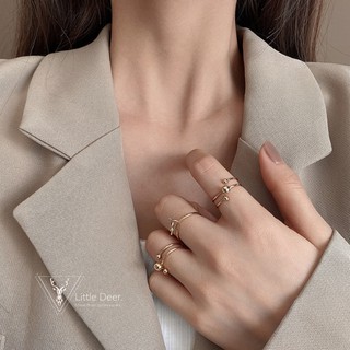 Set nhẫn Hàn Quốc CAM KẾT BẠC 925 - CÓ SẴN - N12