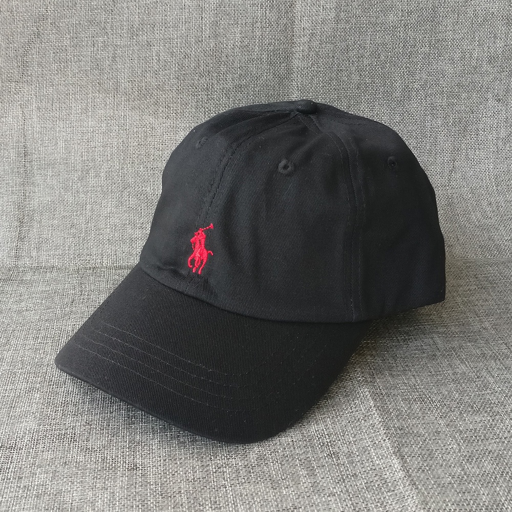 Mũ Lưỡi Trai Bóng Chày Polo Dây Da Thêu Hình Ngựa Pony Rider Có Thể Điều Chỉnh