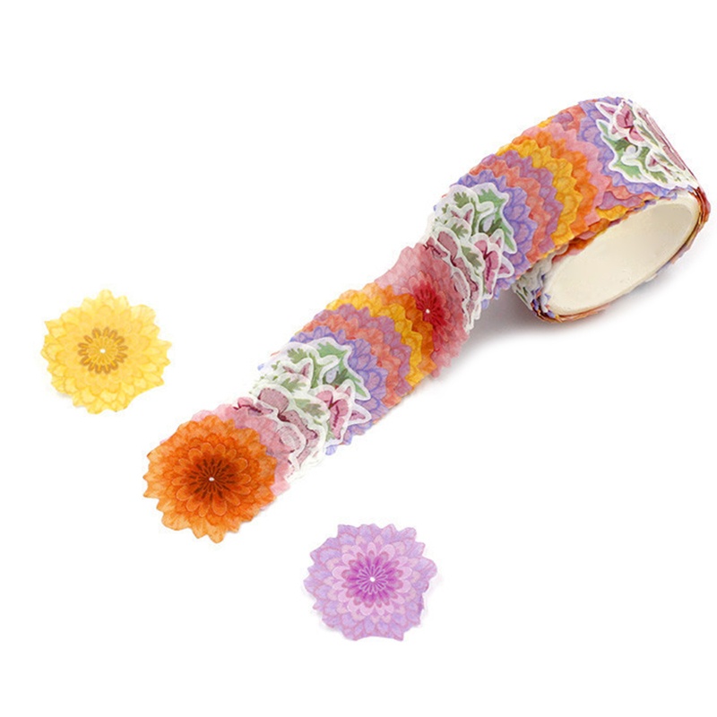 Cuộn 200 Miếng Dán Hình Cánh Hoa Trang Trí Sổ Tay DIY