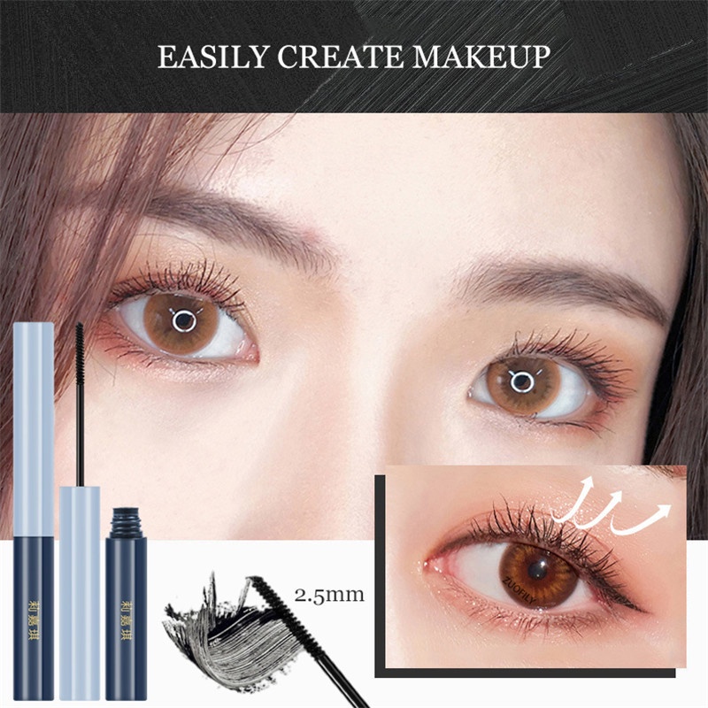 Mascara Màu Đen Đầu Cọ Siêu Mịn Chống Thấm Nước Không Nhòe Chuốt Dài Dày Và Cong Mi Tự Nhiên