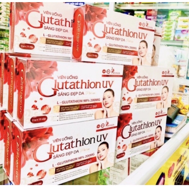 Viê uống sáng đẹp da Glutathion UV  Platinum_Hỗ trợ sáng da,giảm nám ,sam da giúp da trắng hồng
