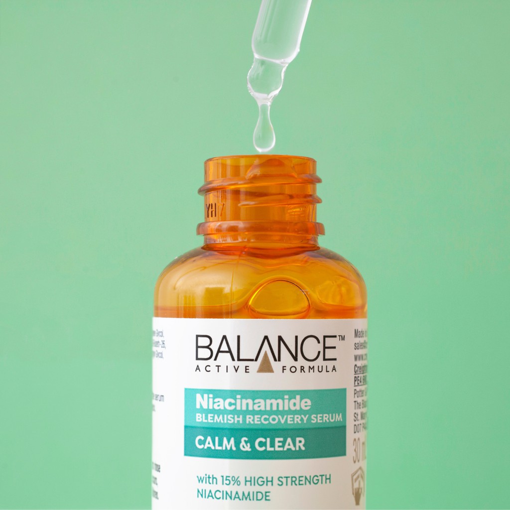 Serum Ngừa Mụn Mờ Thâm Balance Active Formula Niacinamide 15% Blemish Recovery 30ml