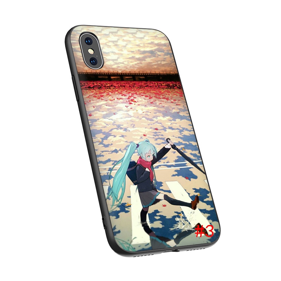 Ốp Điện Thoại Silicon Mềm Hình Anime Hatsune Miku Cho iphone 11 12 13 Pro Max Mini 45HNH