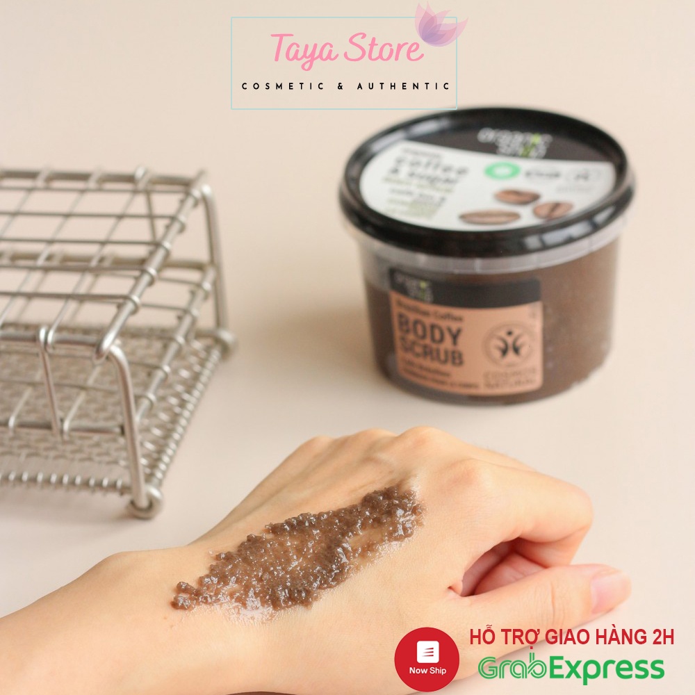 Tẩy da chết body Organic Shop Hương Mật Ong Quế, Hoa Hồng và Cỏ Chanh Body Scrub 250ml Made in EU Estonia | BigBuy360 - bigbuy360.vn