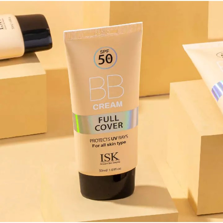 KEM NỀN TRANG ĐIỂM CHỐNG NẮNG ISK FULL COVER BB CREAM SPF 50+/PA+++