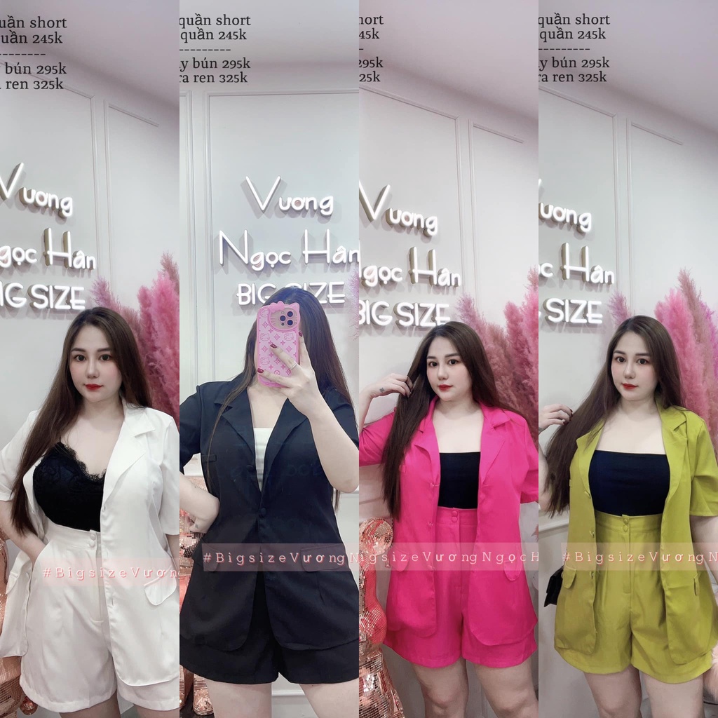 SET BỘ VEST QUẦN SHORT NGẮN BIGSIZE ( KHÔNG KÈM ÁO DÂY )
