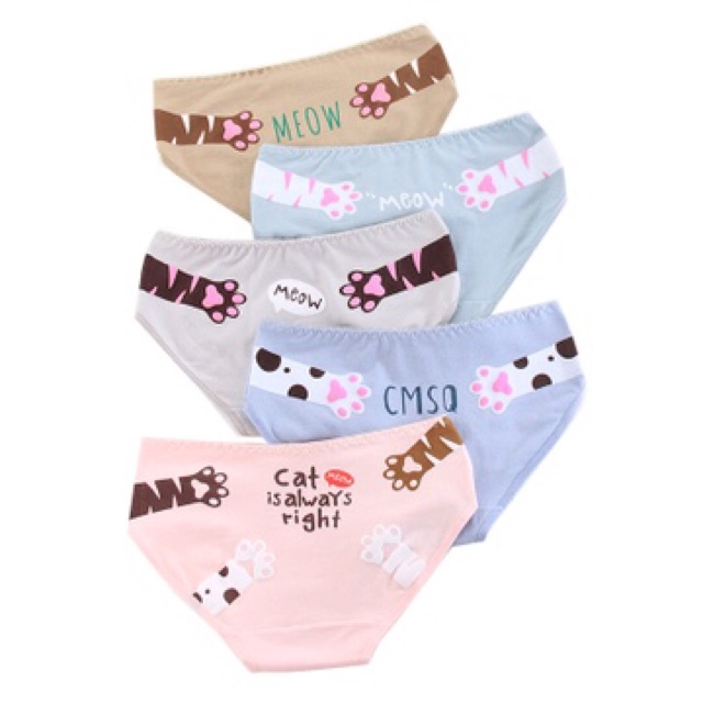 Quần Lót Nữ Cotton Meow Hoạt Hình Hàn Quốc ( QL : 188 ) Hàng Loại Đẹp. | BigBuy360 - bigbuy360.vn